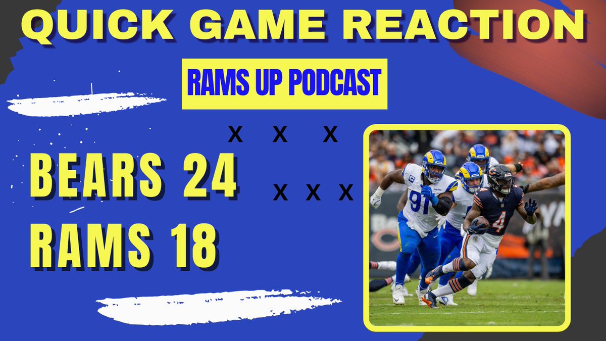 A Quick Reaction to the Rams Disappointing 24-18 Loss to the Chicago Bears #Rams #RamsHouse  youtu.be/np0__2phxD0?si… via <a href="/YouTube/">YouTube</a>