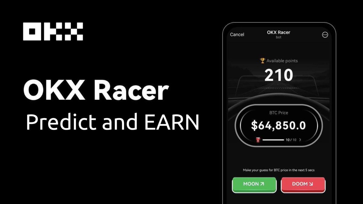 Babyspeechlessx's tweet image. #OKX , one of the biggest crypto exchanges, has its own TG game - OKX Racer🤩

☑️ Join: t.me/OKX_official_b…

☑️ You can predict BTC price and earn points, some risk-free analog of scalping trading

#OKXRacer #NOTPixel #DOGS #Moonbix #Major #hamsterkombat #TimeFarm $BLUM #BLUM