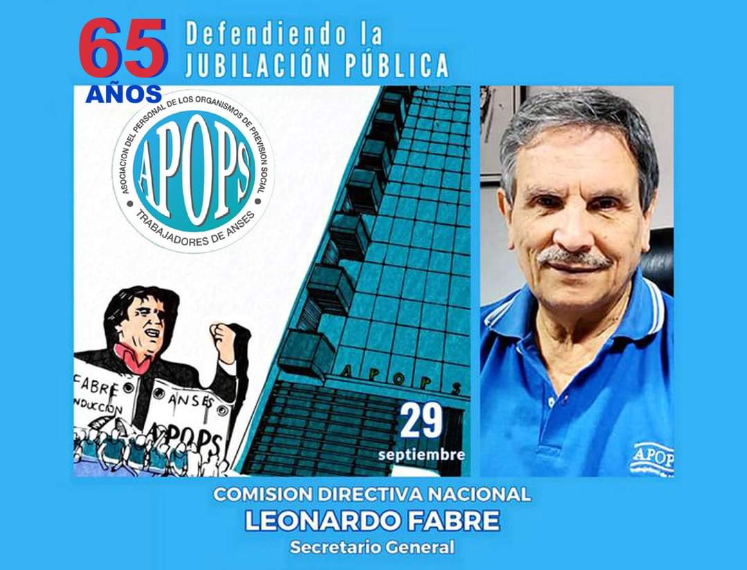 CronicaSindicaL's tweet image. #APOPS #ANIVERSARIO El sindicato específico de las y los Trabajadores de ANSES que lidera LEONARDO FABRE, conmemoró este domingo 29 SEP 65 años de protagonismo en DEFENSA de la JUBILACIÓN PÚBLICA. @SomosApops @LeonardoFabreok 
facebook.com/share/p/EXz9Dw…