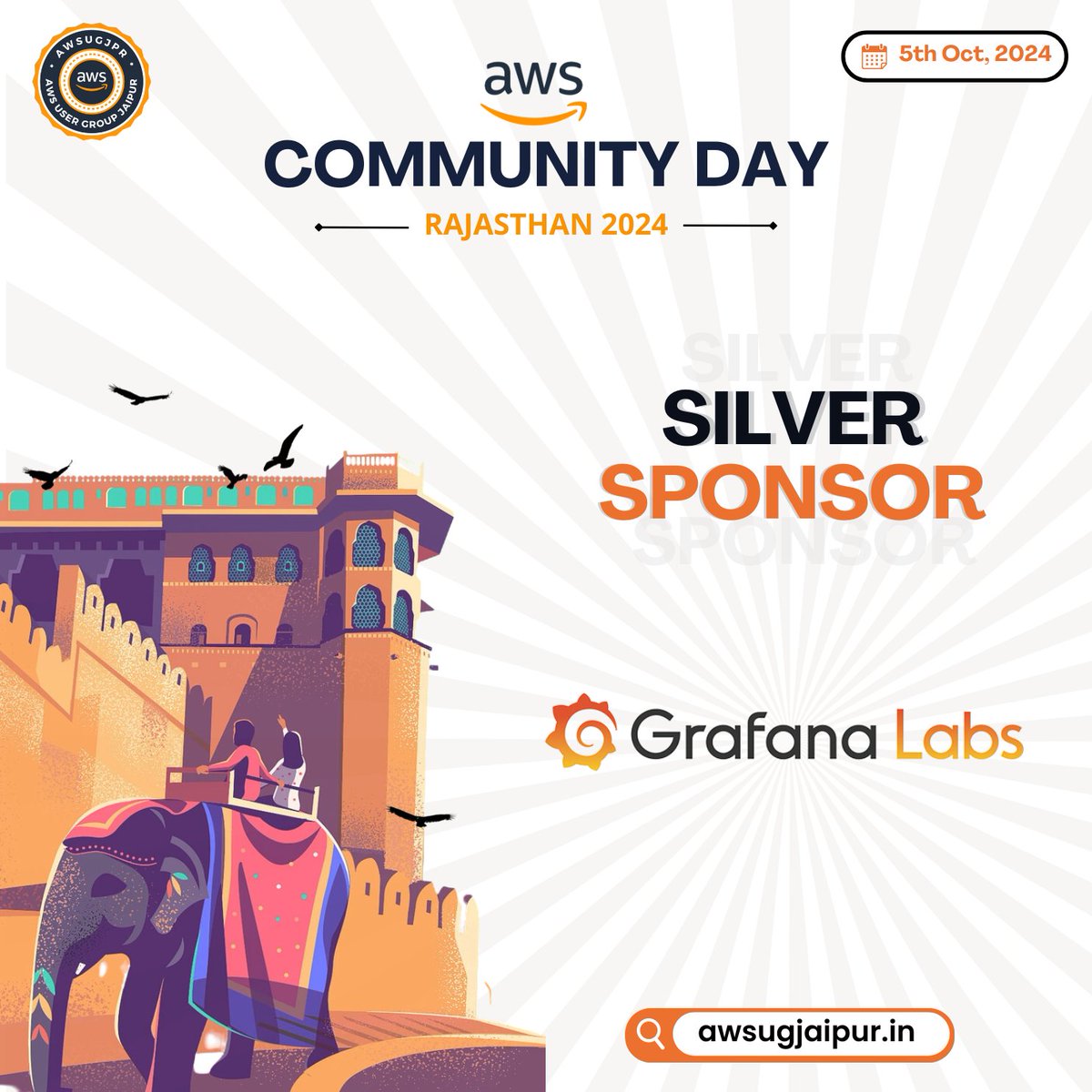 awsugjaipur's tweet photo. π Excited to welcome @grafana as our Silver Sponsor for #ACDR24! πJoin us on 5th Oct to discover how Grafana is revolutionizing observability and monitoring.
Register π https://t.co/UqIkxEhYgF
#GrafanaLabs #SilverSponsor #CloudComputing #AWSCommunityDay #awsugjaipur https://t.co/4qUbGOUX5t