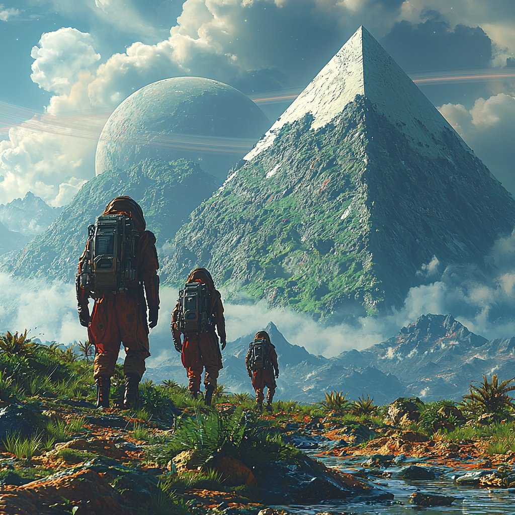 pratikspace's tweet photo. Another planet, familiar breadcrumbs, explorers of human consciousness #midjourney #ai https://t.co/Q4lShFzI34