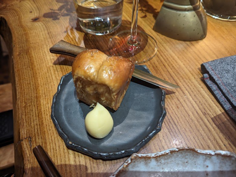 Amazing meal last night at <a href="/lazybearsf/">Lazy Bear</a> . Well deserved to have two Michelin stars. 11 course meal that started with Whipped eggs with bacon, A5 Wagu steak for an entree and a milk bread and whipped cultured butter that was an incredible. <a href="/MichelinGuideNA/">MichelinGuideNorthAmerica</a>