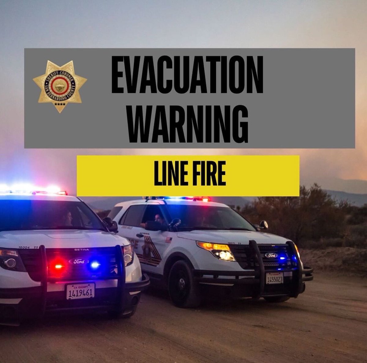 San Bernardino County Sheriff tweet media