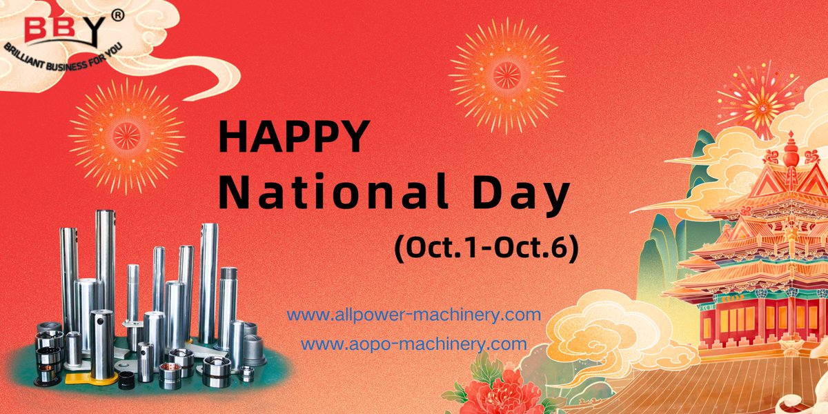 AllpowerAbby's tweet image. 🎐 Allpower-Machinery sincerely wish you happy National Day and happy family! 🎐 🎐 🎐 
#excavator #allpower #machinery #pin #bushings #parts #excavation #excavatorparts