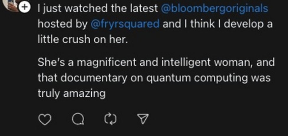 Don't do this. This is a pretty innocuous example, but even this one falls under the category of "nobody needs to know this". I know a bunch of these hosts, and all of them share how creepy it is to constantly see these kinds of comments from men on the www internet dot com.
