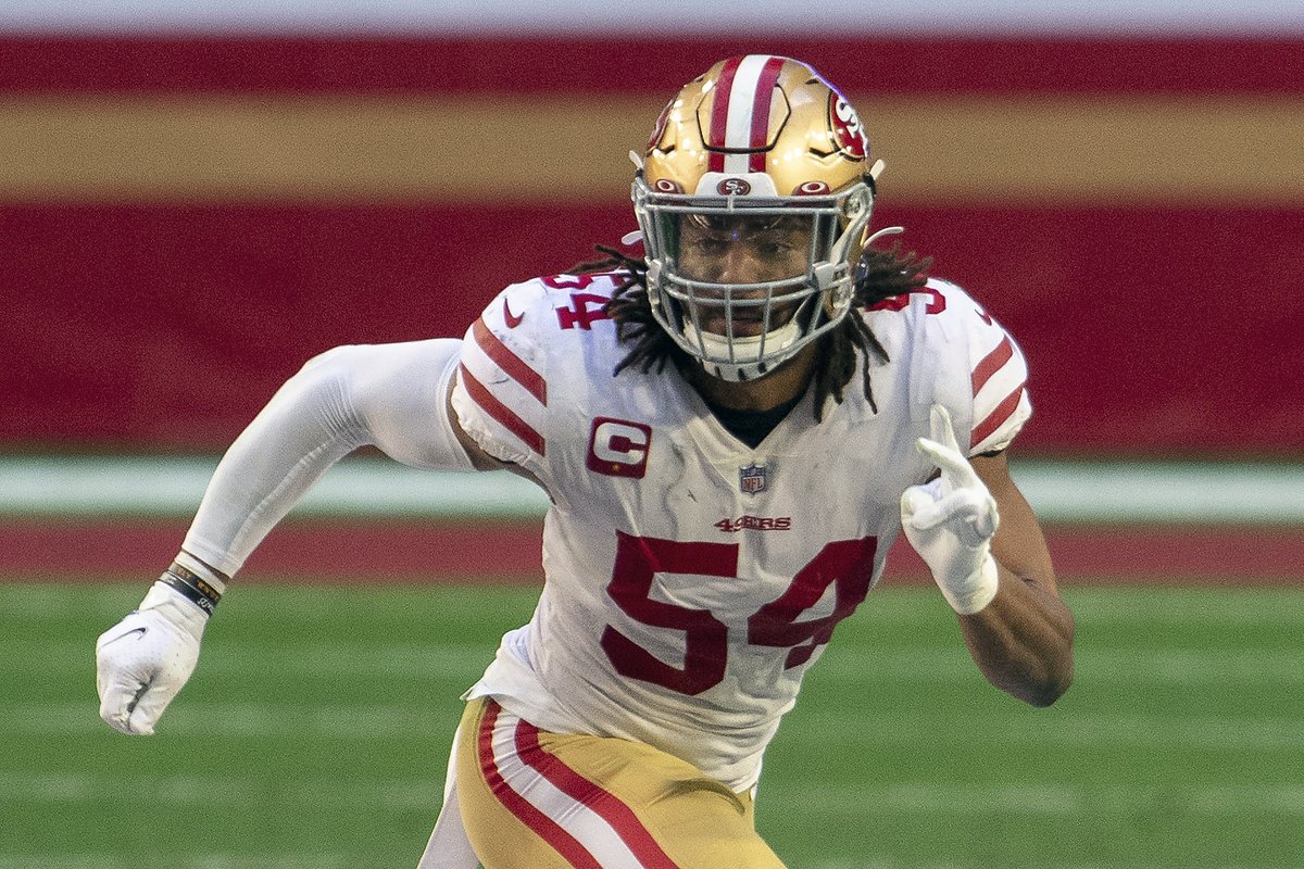 nflrums's tweet photo. Since 2019 only #NFL player to have 10 sacks, 10 forced fumbles, and 10 INTs. 

It's #49ers Fred Warner... https://t.co/3VfbiLAUEQ