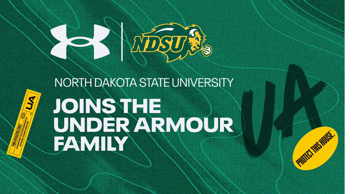 NDSU Athletics is thrilled to announce our new partnership with <a href="/UnderArmour/">Under Armour</a>, the global leader in performance footwear, apparel, and accessories. 

Read more: gobison.info/3Bm4j4f  

#TeamUA #GoBison