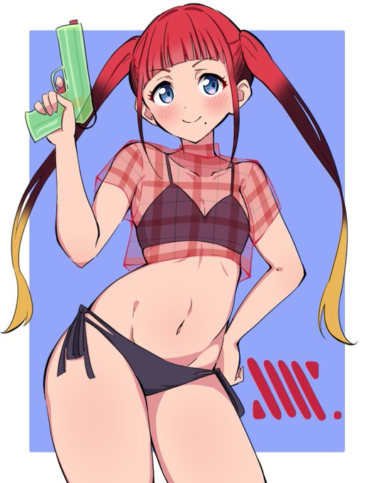 #今月描いた絵を晒そう
ちせちゃん1枚だと寂しいので、途中で没にした六花さんを置いておきます 