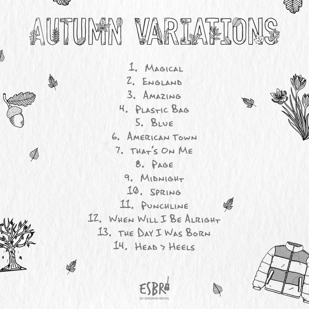 Floridabab95's tweet image. 1 Year ago today Ed Sheeran released his album Autumn Variations the album spawned the single American Town. Autumn Variations debuted at number 4 on the Billboard 200 with 62,000 album-equivalent units. I love this album it’s amazing. 😍🖤🤍 #autumnvariations #edsheeran