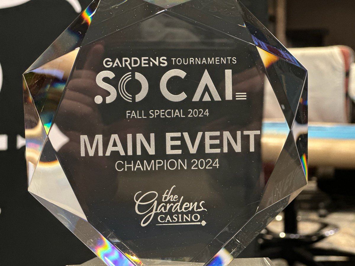 cavincasino's tweet photo. We have a winner (No chop)
$5️⃣0️⃣0️⃣,0️⃣0️⃣0️⃣
Guarantee MAIN EVENT
#SoCalFallSpecial at @gardenscasino
Young Eum is our #Champion
$128,600 + 🏆
Congrats 🎉
Thank you to all the players 🙏 https://t.co/FFua7j04sK