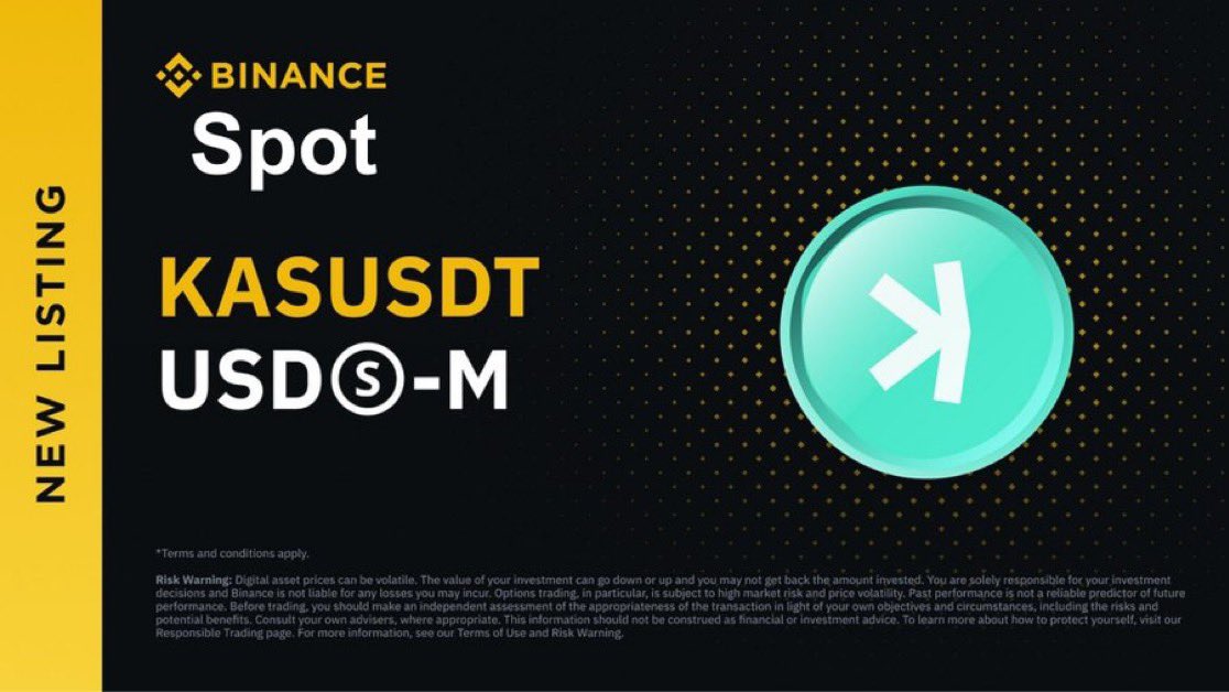 apptwalitty's tweet photo. Lets make some noise in pressuring Binance to list Kaspa. Let's all show how great we are as a community!
Like, Repost and comment to get the word out!
#Kaspa #Binance 
@binance @cz_binance https://t.co/dwK2oVdj36