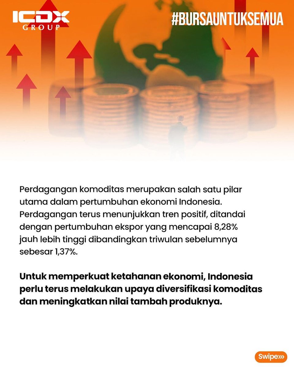 ICDXgroup's tweet photo. ASEAN mulai unjuk gigi, perlihatkan perannya terhadap perekonomian global๐
Indonesia, sebagai salah satu negara ASEAN juga tunjukkan pertumbuhan positif, salah satu aspek yang membawa pengaruh adalah sektor perdagangan.
https://t.co/vKLbPRtqIV
#BursaUntukSemua #ICDX #ASEANRising #EkonomiIndonesia