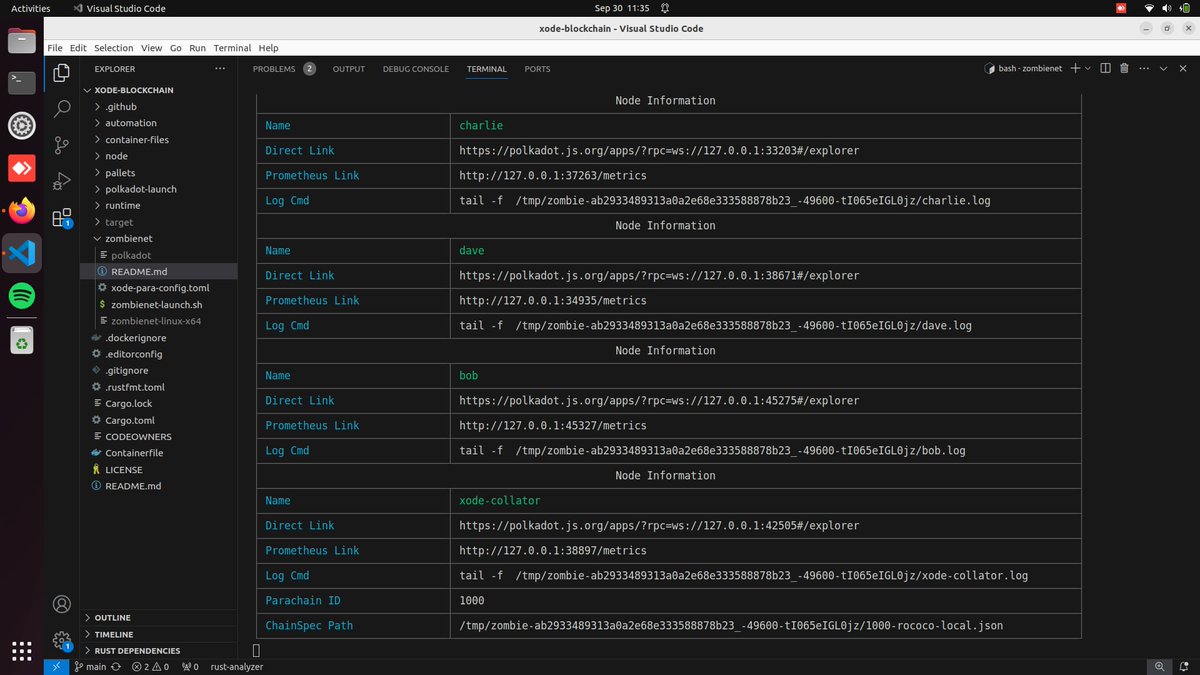 hgminerva's tweet image. Compiling and running Xode using Zombienet.  Xode Team will be conducting a series of AMA online meet on how to setup your own node and even compile and be involved in Xode DAO.  #xodeblockchain #pathtoruntimeupgrade #nodestaking