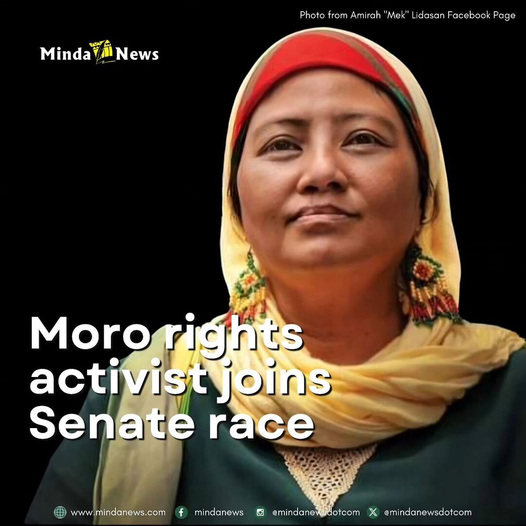 Amirah “MEK” Lidasan, an activist from the Moro-Christian Peoples Alliance and Sandugo co-chair, has accepted her nomination to the Makabayan senatorial slate for the upcoming polls. 

READ: ift.tt/nQ5xRgE