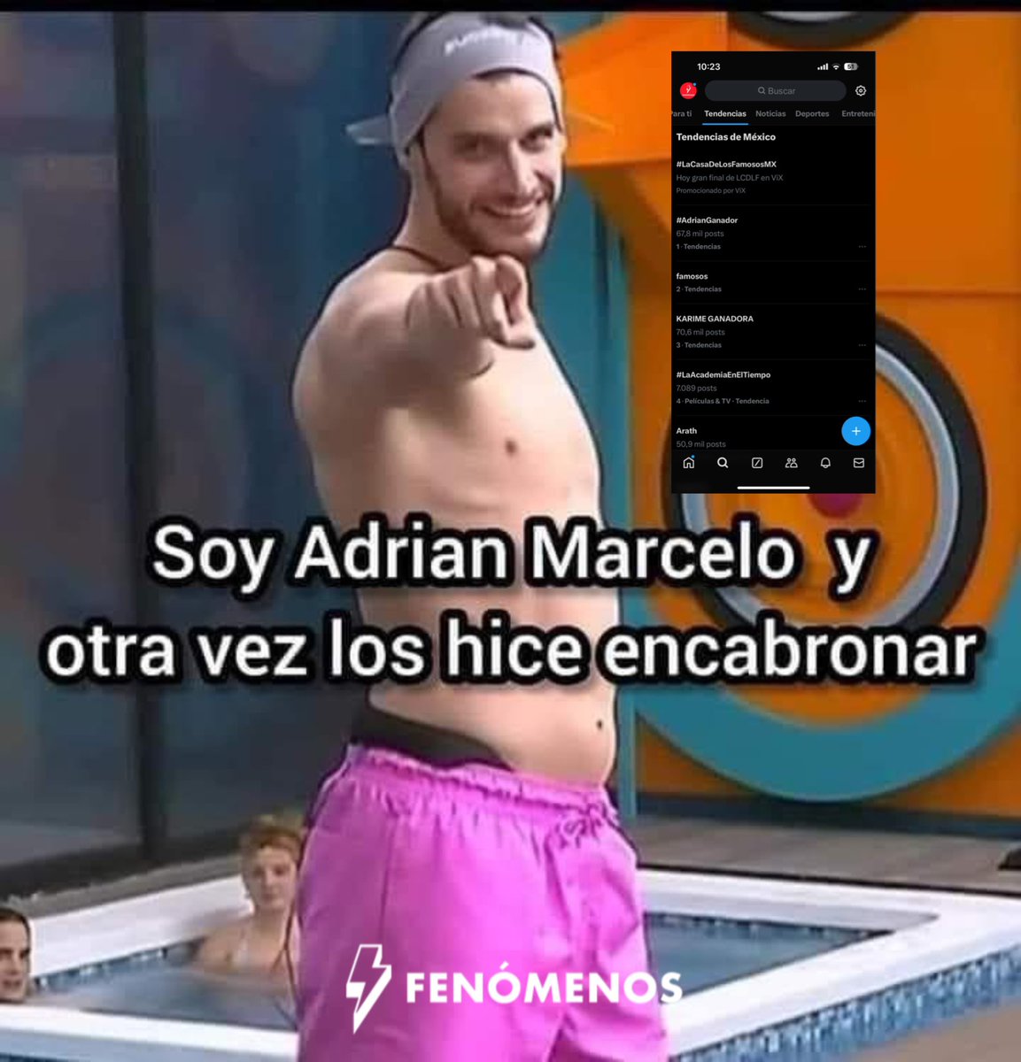 Recordatorio de que Adrián Marcelo es tendencia, pese a haberse salido de La Casa de los Famosos 2. 

¡Señores! Un exparticipante tiene más éxito que los susodichos participantes actuales del show.

El único que le ganó a una televisora y a una legión de progres. #AdrianGanador