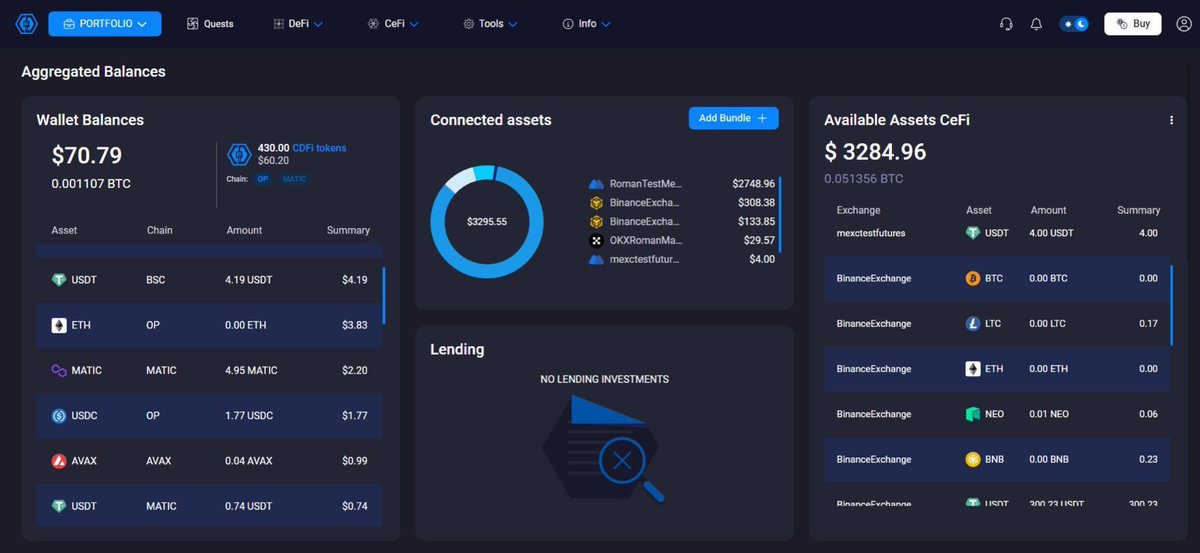 Sumex_Labs's tweet photo. Gm CeDeFiAi fam! 🚀
📊 Remember, with CeDeFiAi’s all-in-one dashboard, tracking assets &amp; staying ahead in DeFi has never been easier 💪
#DeFiTools #CryptoHustle https://t.co/Cbl8IuS9LS