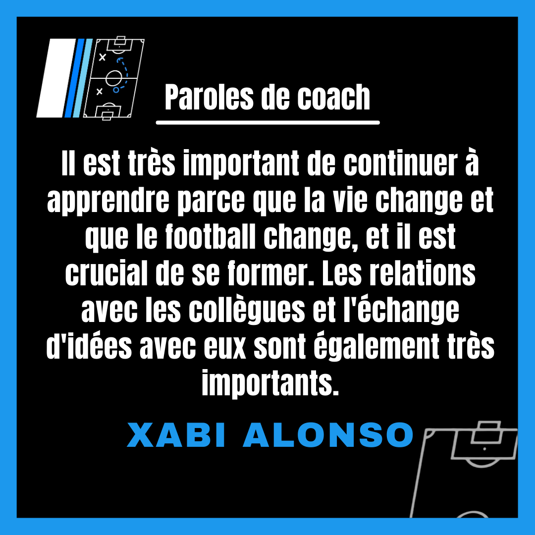 EntFootballPro's tweet photo. "Continuer à apprendre est crucial, car le football change. Les relations et l’échange d’idées sont tout aussi importants."
— Xabi Alonso ⚽
Commentez vos idées : Qu’est-ce qui fait un bon coach selon vous ?

#XabiAlonso #Coaching #Football #Leadership https://t.co/eJ2xCC7GmJ