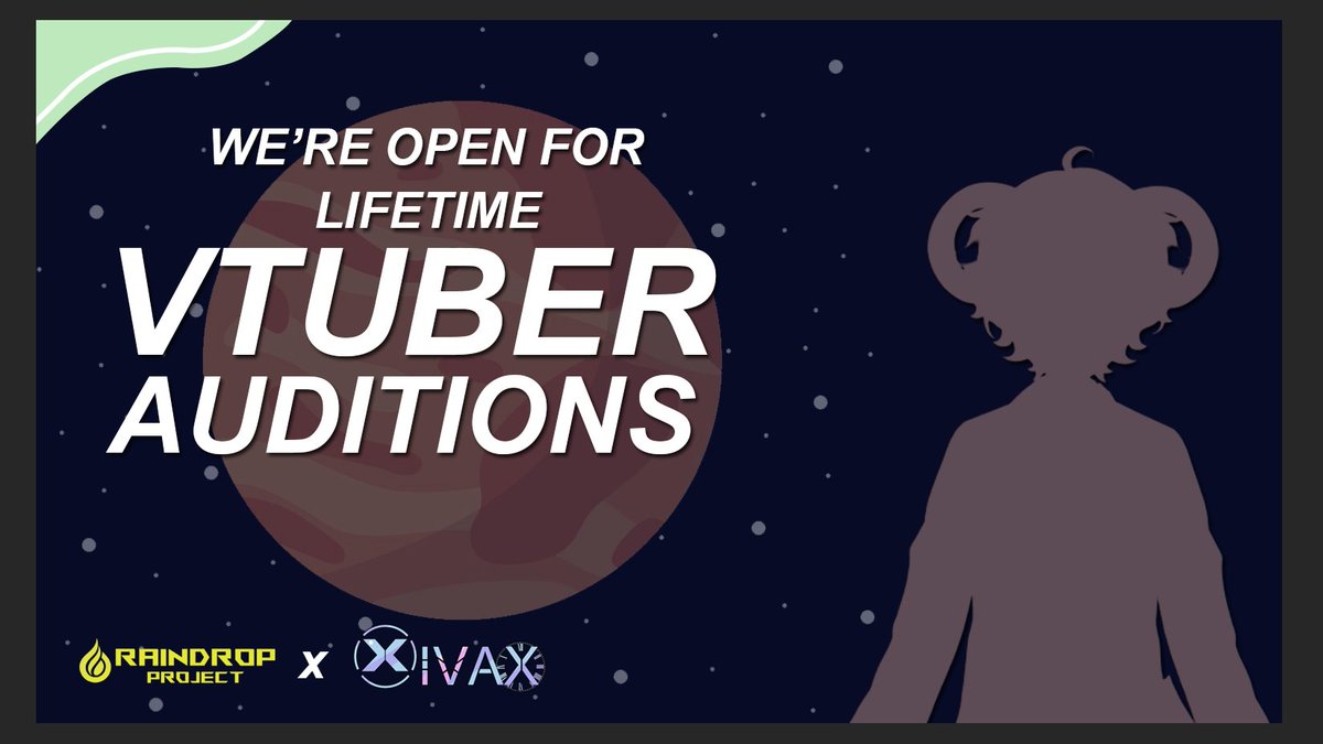 RainDropVT's tweet photo. ✦ RainDrop VTuber Audition ✦

RainDrop Project opens a Lifetime VTuber Audition for everyone.

Audition: https://t.co/jDO1L3ns3w

thread: comment section.

-•-•-•-•-•-•-•-•-•-•-•-•-•-•-•-•-•-•-•-•-•-•-•-•-•- #VTuberAudition #PHVTuber #VTuber #ENVTuber https://t.co/o5G9HCHwUO