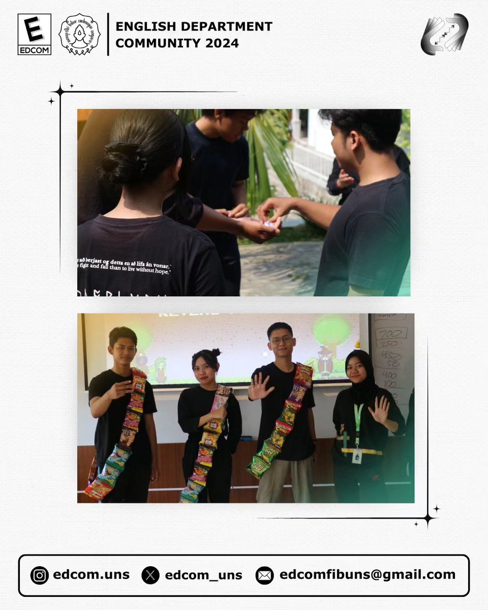 [PRESS RELEASE]

On Sunday, September 22nd 2024, at 7:30 AM, EDCOM held an event called EDCOM Training Camp (ETC). This event aimed to enhance the performance of EDCOM members through a training program consisting of series of teamwork games, and fostering sportsmanship.