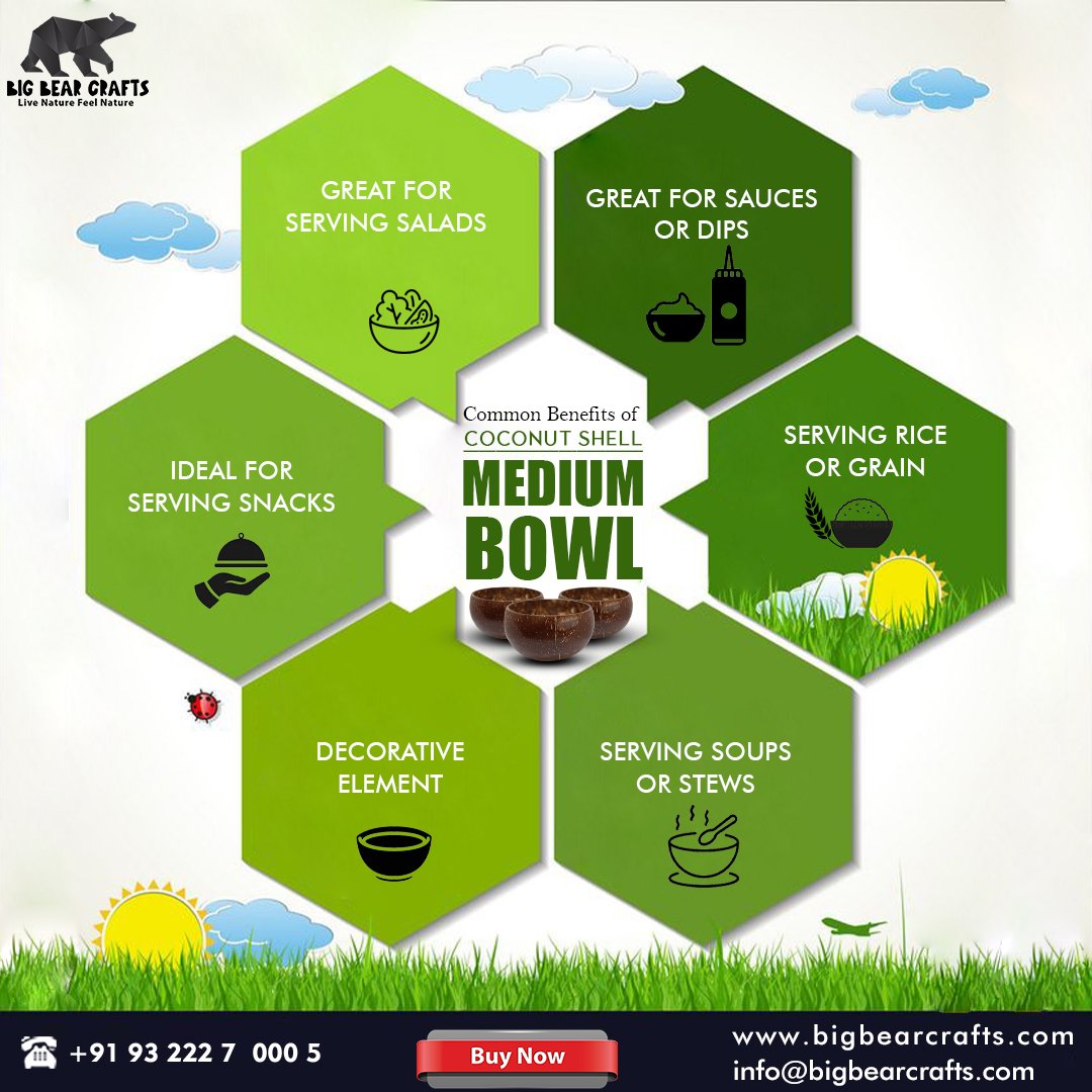 bigbearcrafts's tweet image. Common Benefits of using coconut shell medium bowls
Learn More at bigbearcrafts.com
Call us at +919322270005

#CoconutShellBowls #homedecor #Bowls #EcoFriendly #BigBearCrafts #Handmade #SustainableLiving #HandcraftedProducts #TeakwoodProducts #WoodenProducts
