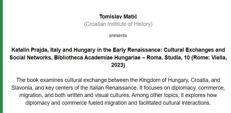 katiprajda's tweet photo. 1 October 2024 6.p.m. (CET)

My new book will feature in the book corner of The Medieval Central Europe Research Network. 
Please email mecern.mail@gmail.com for the link. #twitterstorians #medievaltwitter https://t.co/MeWf3SVQiM