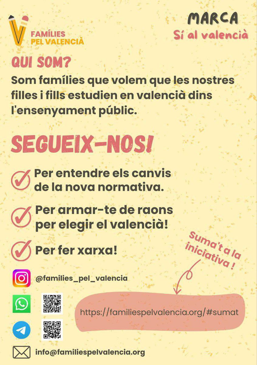 #FamíliesPelValencià #MarcaSíAlValencià