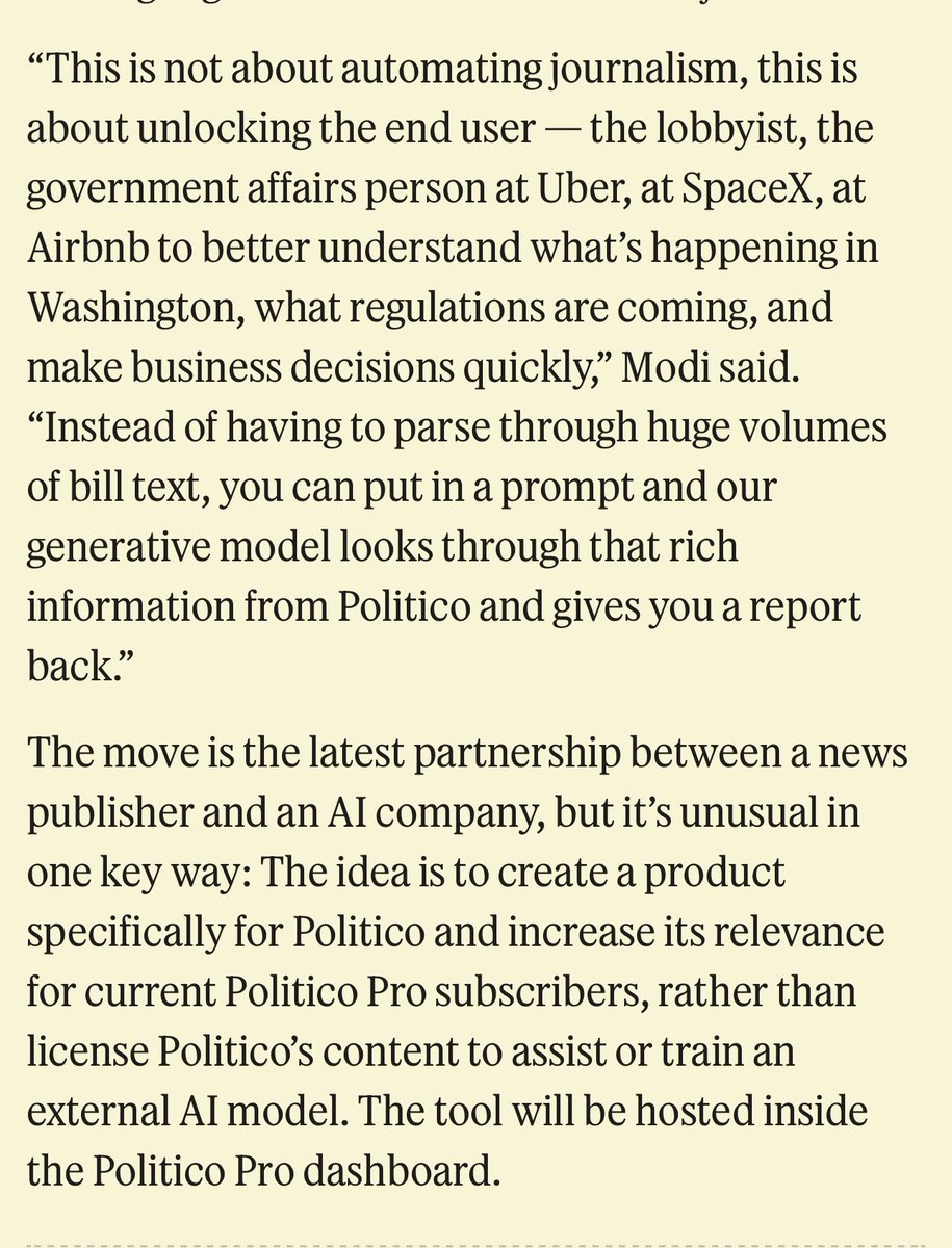 Garry Tan (@garrytan) on Twitter photo Agentic LLMs are going be the biggest revenue drivers for media brands and <a href="/usecapitol/">Capitol AI</a> is going to bring it to every one, starting with powering Politico Pro
Itās a research assistant and persuasive writer at your fingertips
semafor.com/article/09/29/⦠Agentic LLMs are going be the biggest revenue drivers for media brands and <a href="/usecapitol/">Capitol AI</a> is going to bring it to every one, starting with powering Politico Pro
Itās a research assistant and persuasive writer at your fingertips
semafor.com/article/09/29/ā¦