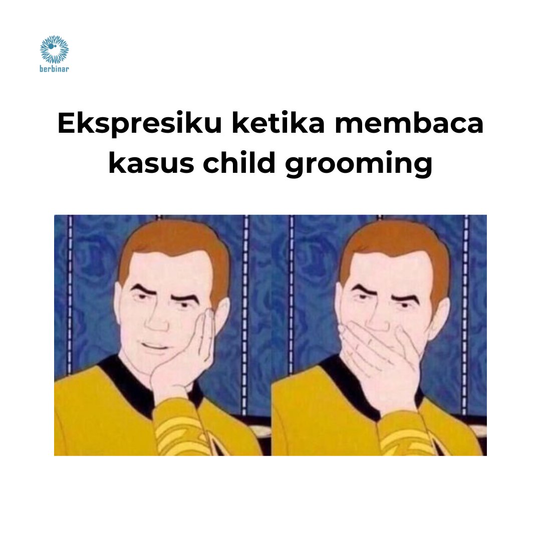 Halo SobatBinar! ✨
Selamat hari Senin! Beberapa minggu ini sempat ramai nih di timeline kalo ada kasus child grooming antara guru dan murid. Nah, child grooming ini apa sih? Yuk simak pembahasan berikut yaa! 🤗