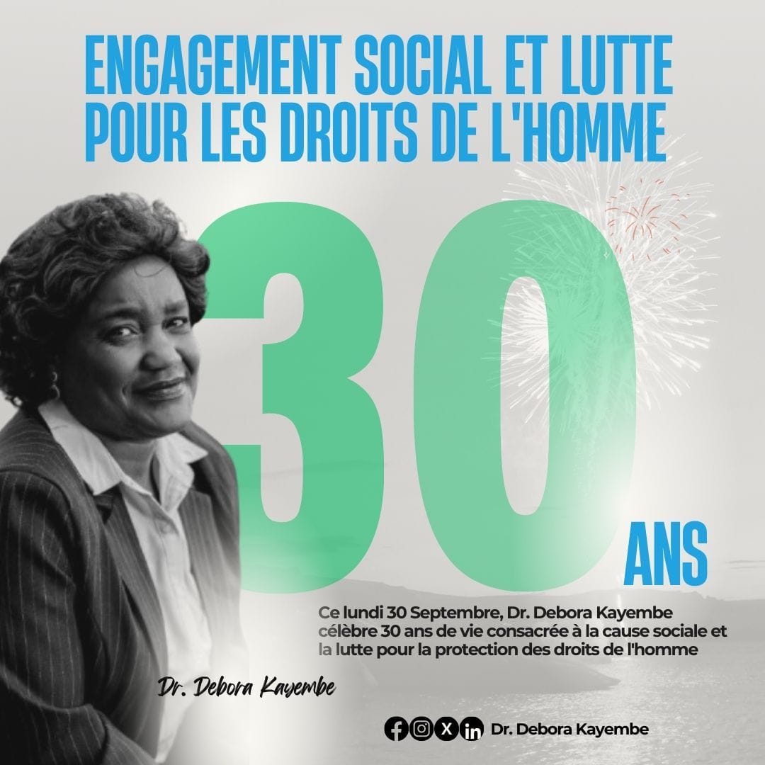 JeanRenLwamba1's tweet image. 30 ans de lutte pour les faibles; 
30 ans de lutte pour les sans voix;
30 ans de lutte pour les droits humains, c&apos;est énorme ! 
Nous vous souhaitons un heureux anniversaire de parcours chère @DeboraK_RDC, et voulons vous voir continuer encore longtemps dans cette lancée. 
#JNLP