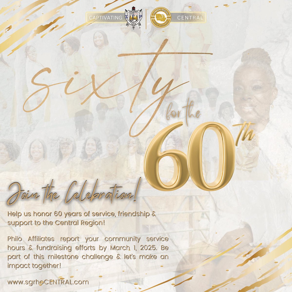 SGRhoCentral's tweet photo. Philos! Help honor 60 years of service, friendship & support to the Central Region and our communities!
Check the Central Region Newsletter for more details on how to support this initiative.
#SGRhoCentral #CaptivatingCentral #ElevatingCentral https://t.co/rQ2AY7dTw6