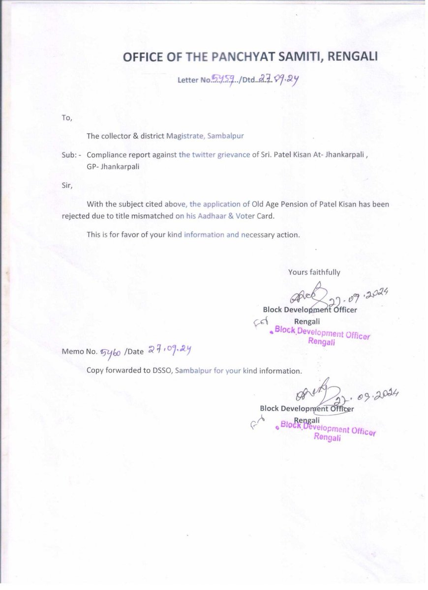 District Social Security Officer (DSSO), Sambalpur tweet media
