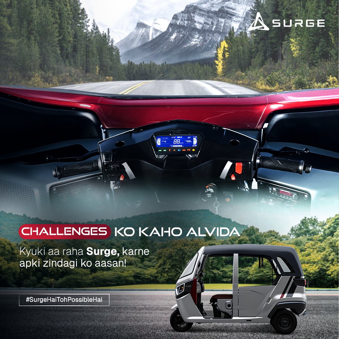 surgedotev's tweet image. Jitni bhi challenges hain, sabko kaho alvida.
Surge aa raha hai aapki zindagi ko banane hassle-free aur convenient.

#SurgeHaiTohPossibleHai #NoMoreProblems #LifeSimplified #Surge #SurgeS32