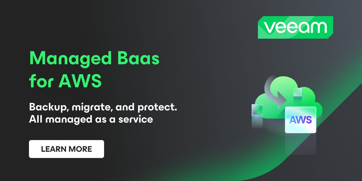 Did you know the protection of data in AWS is your responsibility? See how #Veeam-powered BaaS experts can help you mitigate risk, optimize internal resources and boost business productivity. stwb.co/ezrapac