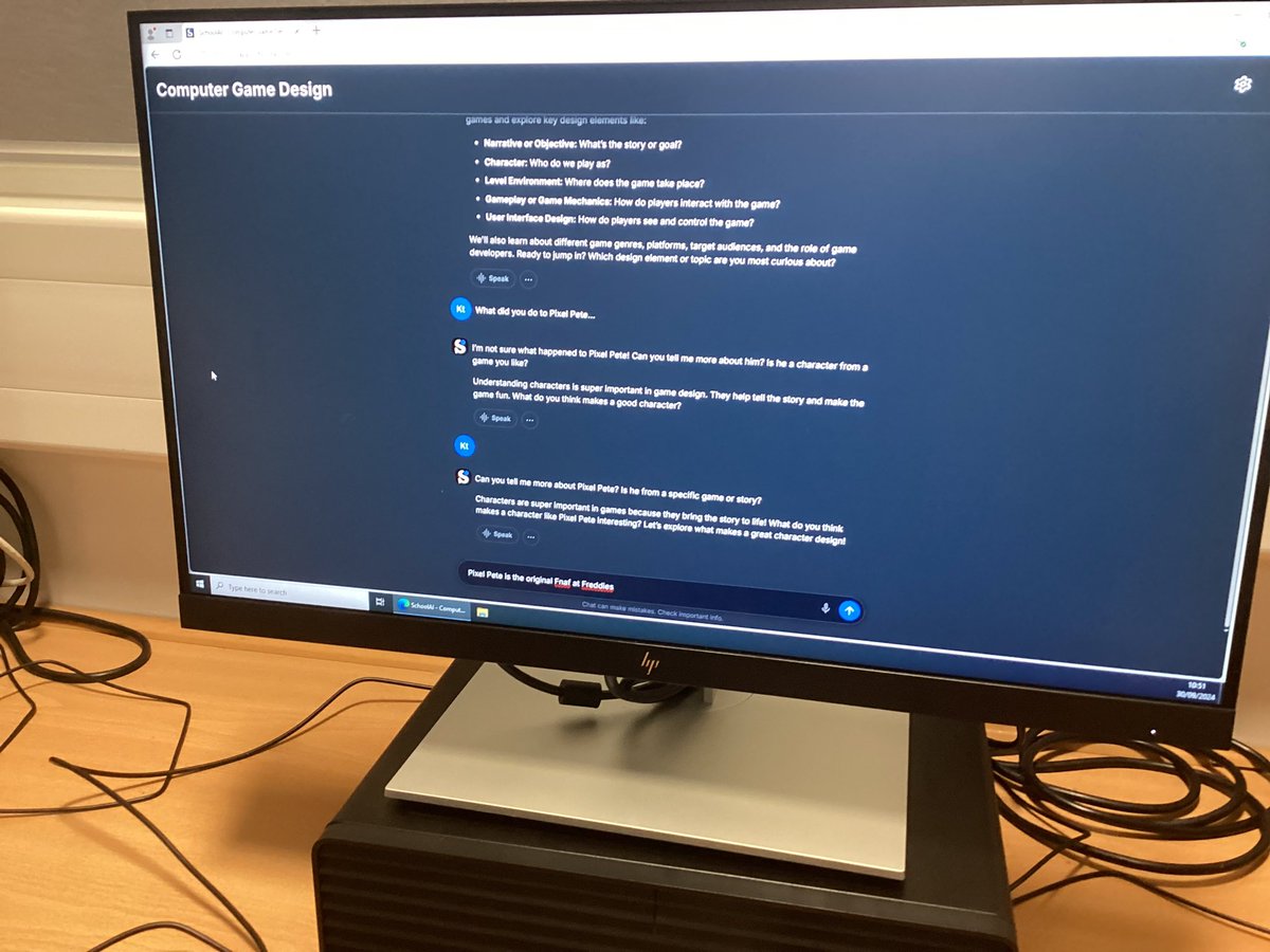 FHSComputing's tweet image. Miss Mutter’s level 6 Gamers starter task is a space she made on @GetSchoolAIon Game Design Elements to support our work around writing these for our own games. Feedback from pupils - “Can this be open always as it’s really useful?”

#weareCreative #weareFHS #FHSDigiLearn