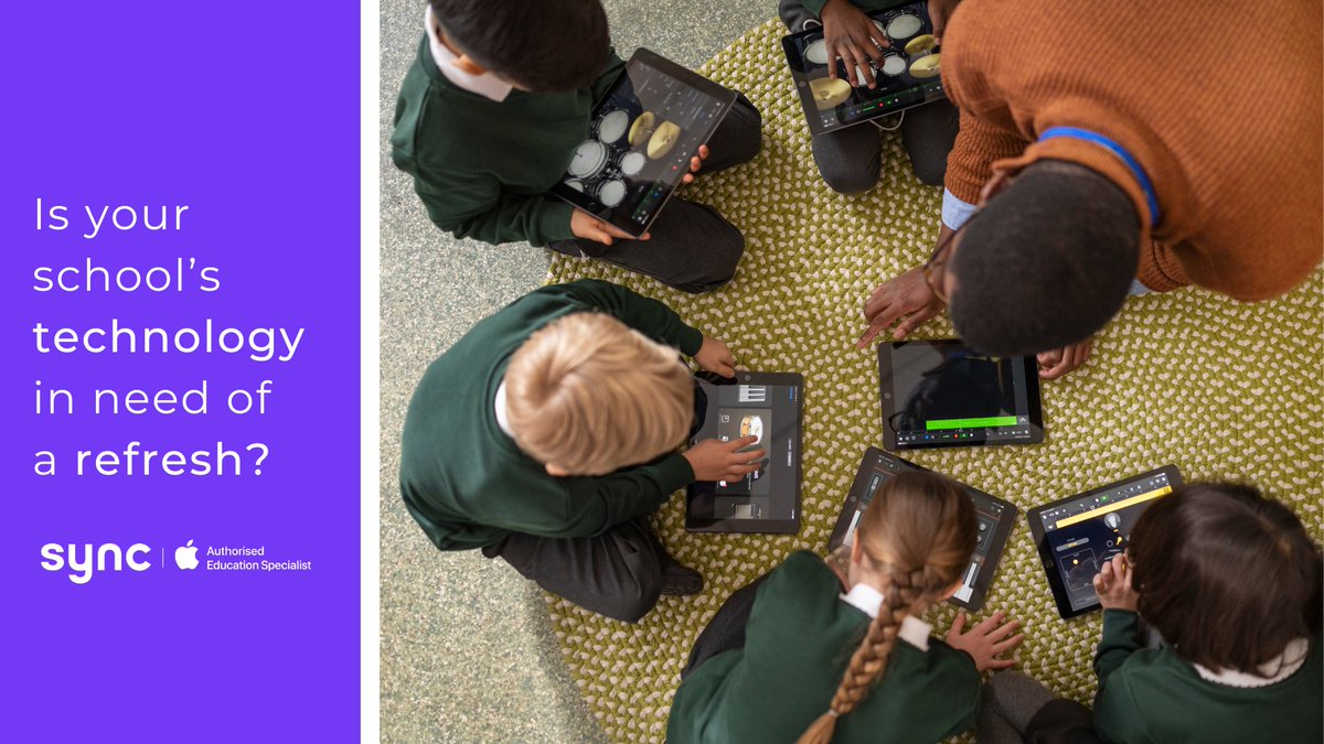 Is your school's technology in need of a refresh?

Discover our bespoke Trade-in calculator to find out how much your existing tech is worth and upgrade to the latest Apple devices.

Trade-in your current equipment and upgrade to Apple Silicon today: wearesync.co.uk/education/appl…