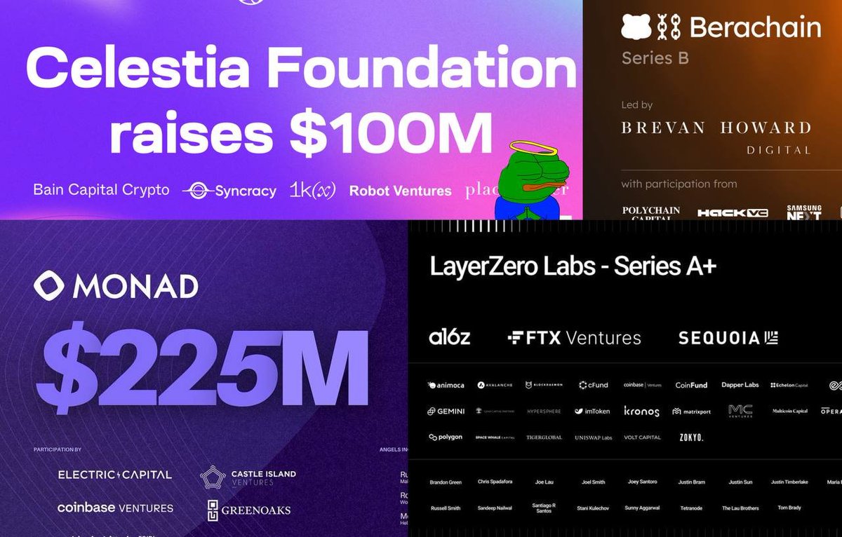 belizardd's tweet photo. "Celestia raises $100M", "Monad raises $225M"
- Is it going to be spent on yachts, watches, and girls?
- Well, yes, but not every dollar.
Explanation of Pre-Seed, Seed, Post-seed, Strategic rounds 🧵👇 https://t.co/AVUzjgNWv4