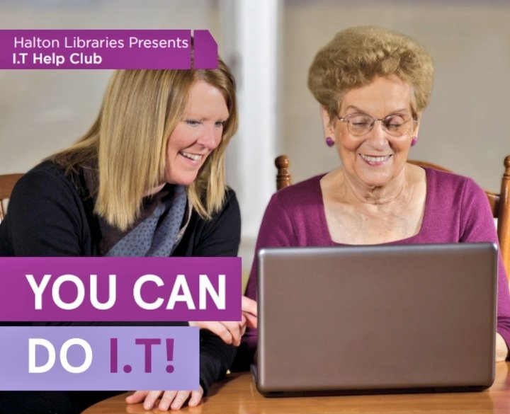 It's never too late to learn new skills.  Drop into one of our IT Help Clubs and ask  how to improve your confidence with IT.  They're every Wednesday, 10.30-12pm at Halton Lea and Widnes Library and every Tuesday, 10.30-12pm at Ditton Library.  library.haltonbc.info/whats-on/ #IDOP24
