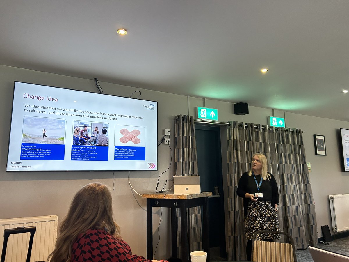 A great start to our RRP QI Collaborative Learning Session. 

Our theme is self harm and we started with Trauma Informed Care, showing it’s the golden thread that runs through the day.

Hearing from Priestners now about their change idea 💡