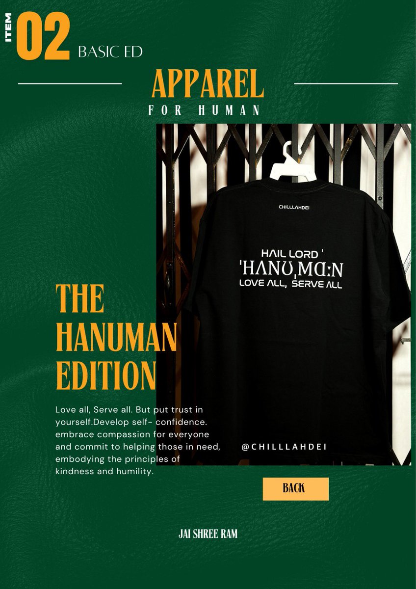 SutthiesRam's tweet photo. Apparels For Human, made for you #streetwear #chilllahdei Love All, Serve All https://t.co/29UAXnoK2E