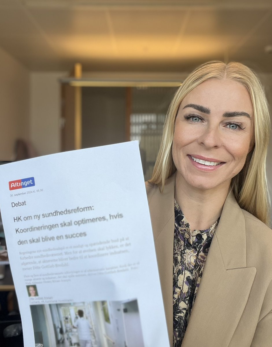 Ditte Gottlieb Bredahl (@ditte_bredahl) on Twitter photo 🏥 Sundheds- og patientkoordinering er altafgørende hvis ny sundhedsreform skal blive en succes.
Rigtig mange indsatser og fagligheder skal koordineres i et behandlingsflow og det er lægesekretærer og SAK uddannet til.
#dkpol <a href="/hkkommunal/">HK Kommunal</a> <a href="/LeaWermelin/">Lea Wermelin</a> <a href="/sophieloehde/">Sophie Løhde</a> <a href="/regionerne/">Danske Regioner</a> 🏥 Sundheds- og patientkoordinering er altafgørende hvis ny sundhedsreform skal blive en succes.
Rigtig mange indsatser og fagligheder skal koordineres i et behandlingsflow og det er lægesekretærer og SAK uddannet til.
#dkpol <a href="/hkkommunal/">HK Kommunal</a> <a href="/LeaWermelin/">Lea Wermelin</a> <a href="/sophieloehde/">Sophie Løhde</a> <a href="/regionerne/">Danske Regioner</a>