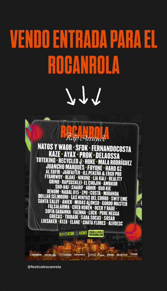 andrebb98's tweet image. VENDO ENTRADA PARA EL ROCANROLA✨

@RocanrolaFest #Rocanrola #rap