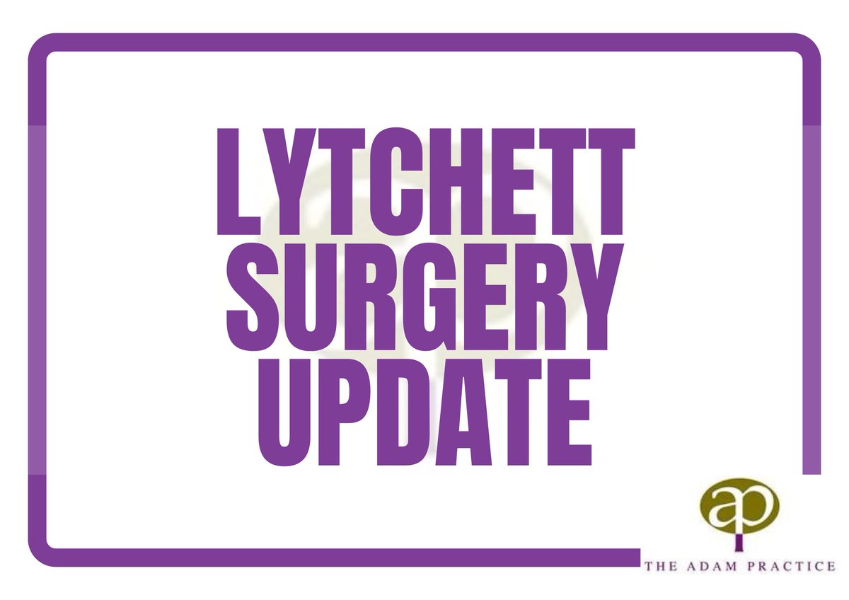 ***Lytchett Surgery Access***
Patients are unable to access the surgery in Lytchett by car due to roadworks and cones that have been put across our driveway. Patients attending the Lytchett surgery are able to park by the recreation ground and walk across.