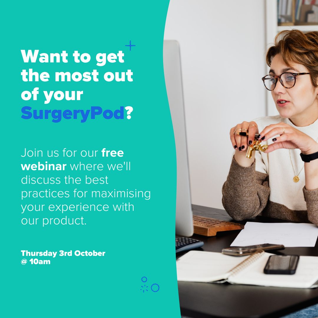 We're back again! 😀 We have yet another webinar this Thursday, so make sure to come along if you need a refresher on how to use your MiHealth Portal to monitor your SurgeryPod! 

bit.ly/3TO3hnS

 #webinar #healthtech #digitalhealth