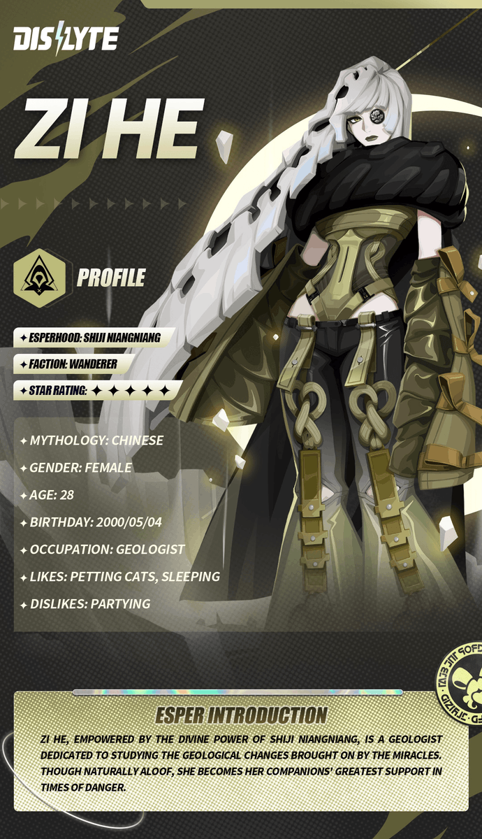 dislyte's tweet photo. Esper Profile: Zi He (Shiji Niangniang)
Let's learn more about Zi He!
#Dislyte #PlaneOfIllusion #ZiHe #ShijiNiangniang https://t.co/592OaDelia
