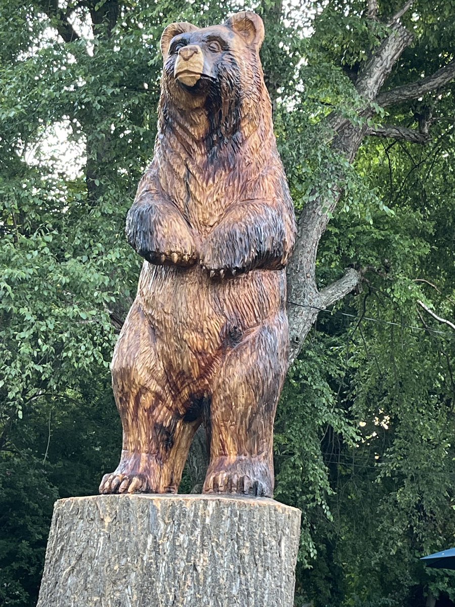too62619's tweet image. Just up the road from where I live...a reminder of just how crafty one can be with a small chainsaw and a few carving tools. This type of work is typically seen around Gatlinburg Tennessee. I am in Indiana. #Hoosierstate #Gatlinburg #pigeonforge