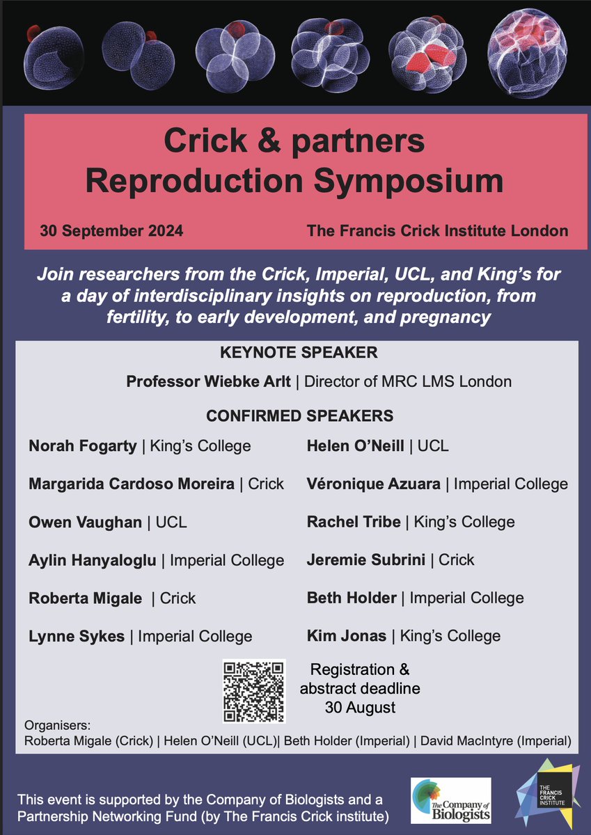 Helen O'Neill (@drhelenoneill) on Twitter photo Today we are hosting our Inaugural Reproduction Symposium at <a href="/TheCrick/">The Francis Crick Institute</a> and have invited University partners to present the most cutting-edge research in reproduction. Our symposium aims to foster collaboration and research between kindred research groups. #ReproSymp24 Today we are hosting our Inaugural Reproduction Symposium at <a href="/TheCrick/">The Francis Crick Institute</a> and have invited University partners to present the most cutting-edge research in reproduction. Our symposium aims to foster collaboration and research between kindred research groups. #ReproSymp24