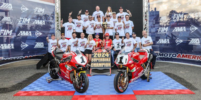 Fast By Ferracci Racing Josh Herrin (HSBK Warhorse Ducati #2) won his second MotoAmerica SBK ...
