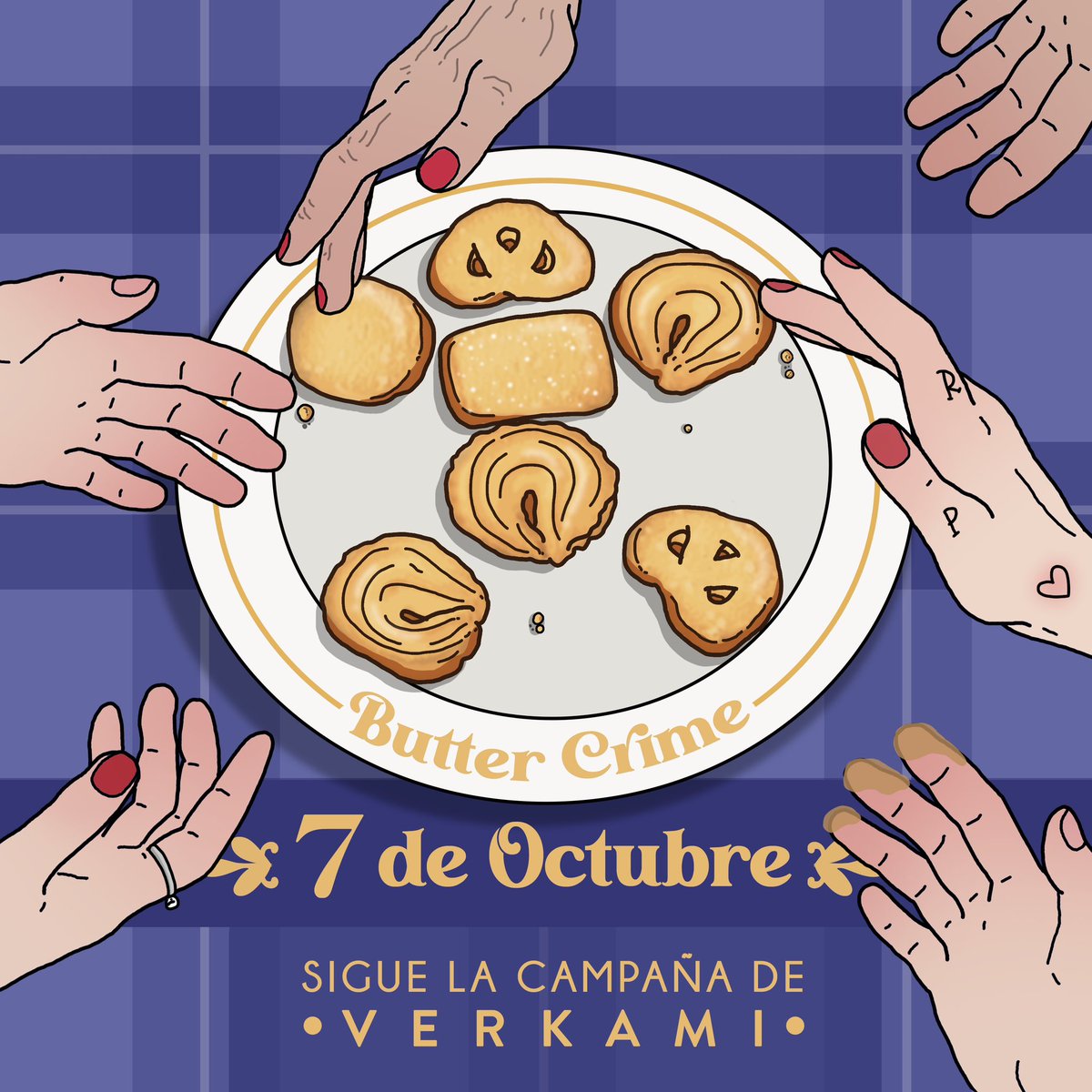 Faltan 7 𝐝𝐢́𝐚𝐬 para el lanzamiento de 𝐁𝐮𝐭𝐭𝐞𝐫 𝐂𝐫𝐢𝐦𝐞 en Verkami. 🤭💖🧈

Justo dentro de una semana la campaña de Verkami arranca y estoy nerviosisisisisimo e ilusionado a partes iguales. 🚐💨

Ya somos más de 200 en este viaje:
verkami.com/projects/37457…