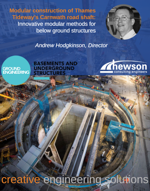 HewsonEngineers's tweet photo. If you’re attending #GEBasements &amp; Underground Structures in London on Thursday, you can catch our director Andrew Hodgkinson sharing insights on how DfMA principles were adopted for the innovative redesign of a complex upper shaft structure for BMBJV on behalf of @TidewayLondon. https://t.co/jbapyADRN7