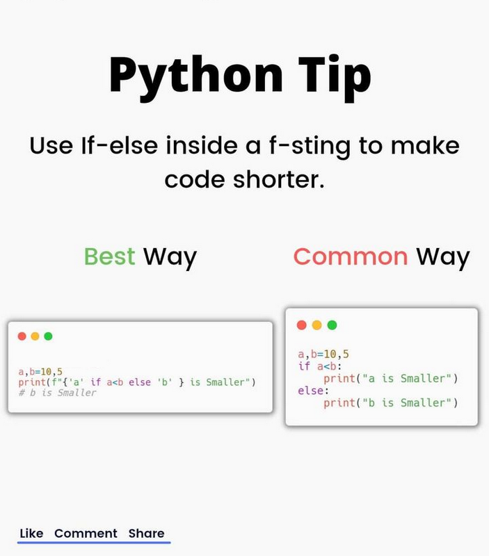 Python_Dv's tweet image. Python Tip

#python #programming #developer #programmer #coding #coder #softwaredeveloper #computerscience #webdev #webdeveloper #webdevelopment #pythonprogramming #pythonquiz #ai #ml #machinelearning #datascience